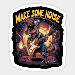 Rock 'n' Roar: T-Rex Guitarist Sticker